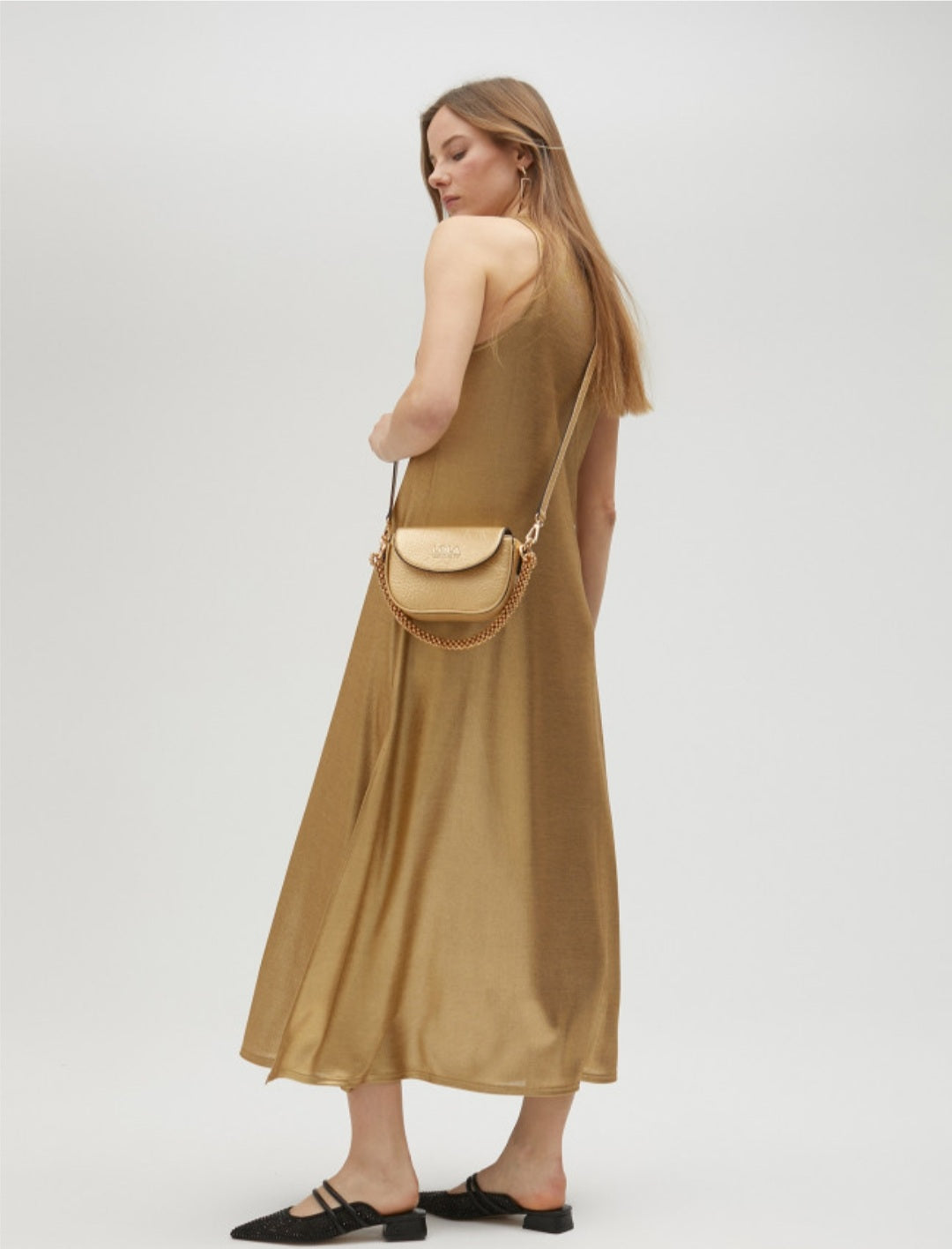 VESTIDO DORADO LC