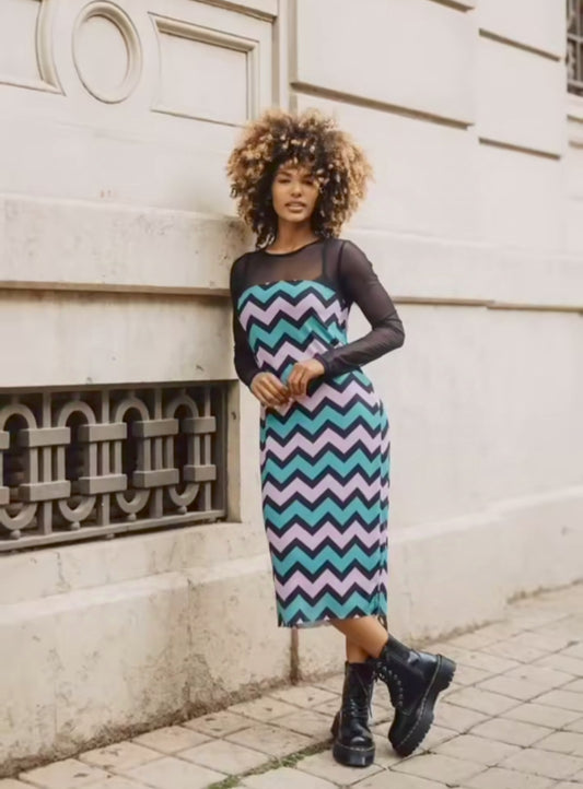 VESTIDO ZIG ZAG