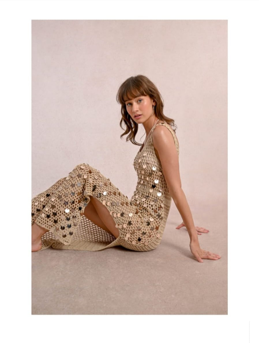 VESTIDO CROCHET LENTEJUELAS MOLLY